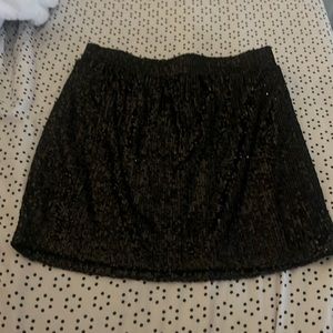 black sequins skirt